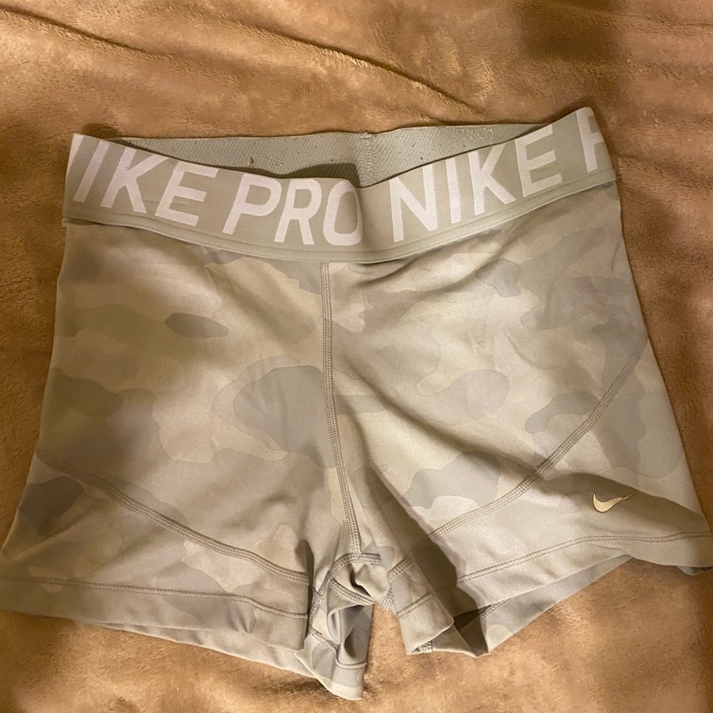 light grey camo nike pros
